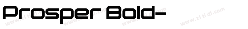 Prosper Bold字体转换